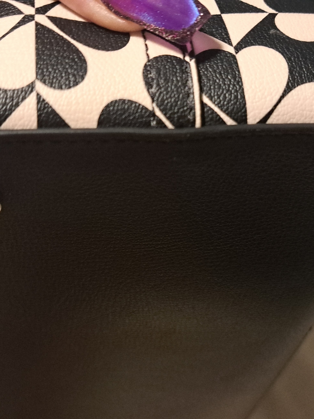 kate spade Black and Cream Floral Geometric Tote - Picture 6 of 7